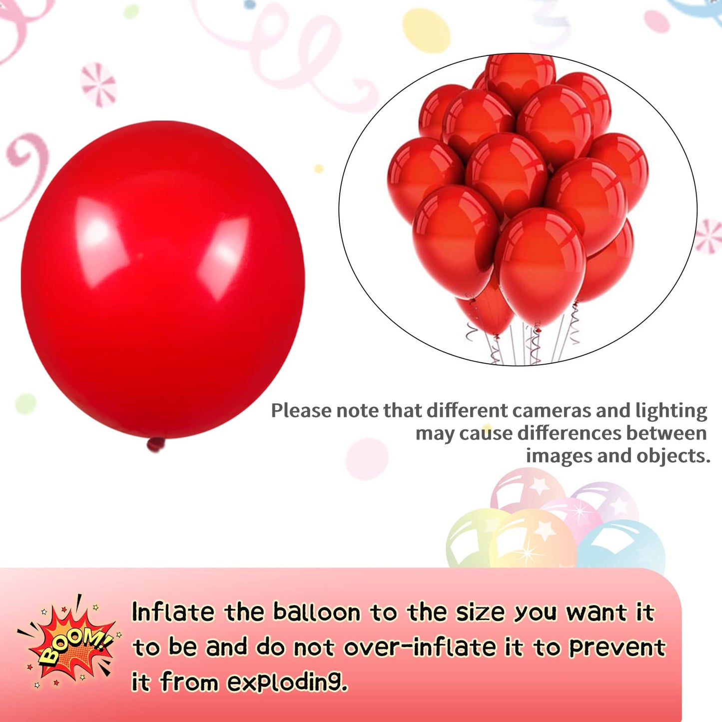 Kawkalsh Red Balloon Arch Kit 111Pcs 18 12 5 Inch Latex Party Balloons Garland For Birthday Baby Shower Wedding Engagement Anniv