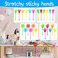 Alknot 50 Pack Sticky Hands Party Favors, 4 Types Goodie Bag Stuffers, Birthday Party Gift, Teacher Treasure Box Prizes, Classro
