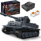 Mould King MOC Tiger Tank Building Blocks Set  Remote APP Control Military Vehicle Construction Block Kits  mature-themed Collectible Model Tanks Sets  Boy Toys for Birthday Gifts(800 Pieces)
