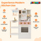 Joymor Kids Play Kitchen Sets, Toddler Kitchen W/Kitchen Sink & Ample Play Kitchen Accessories, Ideal For Creative Pretend Play