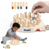Kidology Wooden Memory Match Stick Chess Game For Kids 2+ Years | Color Memory Chess, Parent-Child Interaction Toy | Educational