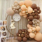 Brown And Gold Balloons, 12 Inch Retro Brown Cream Balloon, Metallic Sand Gold Brown Beige Balloons, Apricot Neutral Gold Balloo