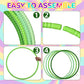 Syhood 12 Pcs Toy Color Hoop Plastic Detachable Adjustable Hoop Light Weight Exercise Fitness Equipment Toy Waist Ring for mature-themed Party  3 Sizes (Gradient Green)