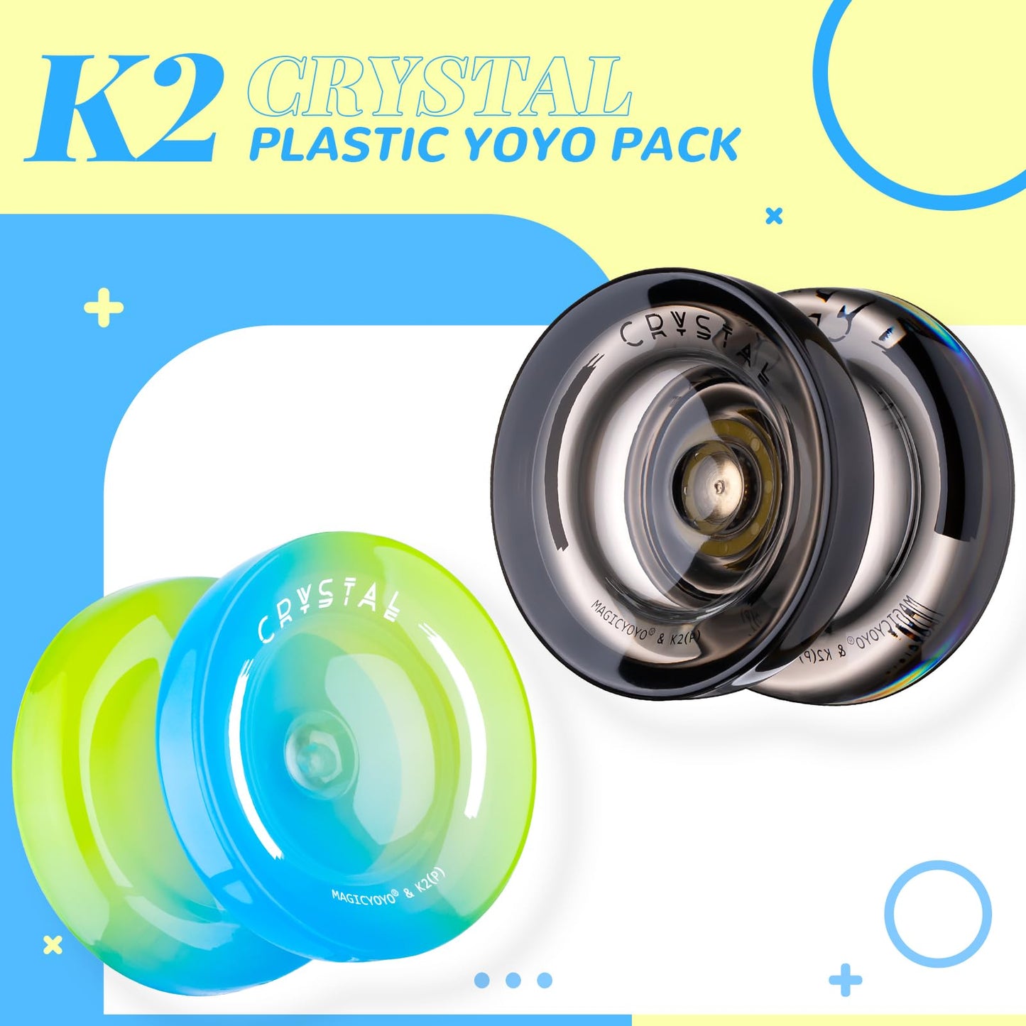 Professional Responsive Yoyo For Kids Beginners, Dual Purpose Yo-Yo For Adults Advanced + Extra Unresponsive Yoyo Bearing + 12 Y