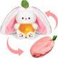 AVS Sleeping Breathing Reversible Bunny with Music and Light Soft Toy for Girls Huggable Heart Beat Plush Toys for Kids & Babies