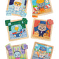 Bimi Boo 6-Sets Of Wooden Career Puzzles For Toddlers 1-3 - Montessori 9-Pieces Jigsaw Puzzle Sets For Preschoolers - Stem Devel
