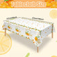Lianxuia 3 Pcs Little Cutie Tablecloth, 54 * 108 Inch Orange Tablecloth, Fruit Plastic Tablecover For Boys And Girls Birthday Pa