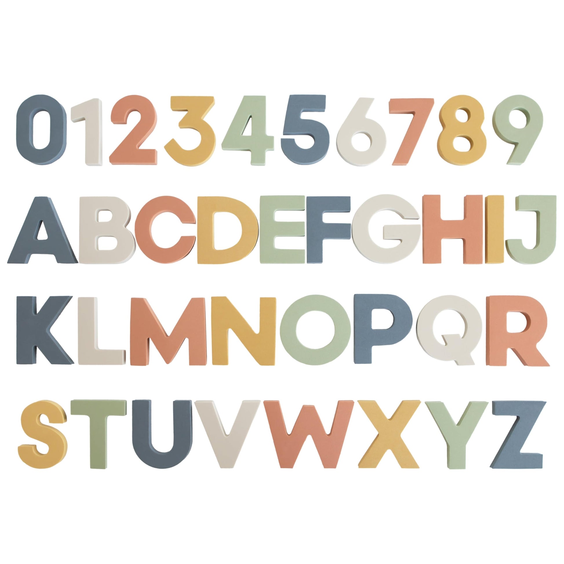 Mushie Foam Letters & Numbers Bath Play Set (Sol) | 26 Pieces For Ages 3 Years+ | Floating Foam For Kids And Toddlers
