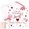 Trandraft 100 Pcs Valentines Day Stickers Labels 4 x 4 Inch Love Paper Present Stickers Sheet Valentine s Day Decorations for G