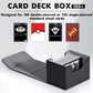 Zlca Card Deck Box For Trading Cards, Mtg Commander Deck Box Holds 120+ Single Sleeved Cards, Leather Magnetic Card Storage Box Fits For Tcg Ccg Magic Cards (Black)