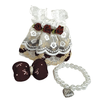 17cm Doll Clothes Set & Outfit Set for 17cm Dolls - enhanced Fashion Dresses with Accessories  elegant Chic Doll Clothing & Style Bundle Princess Pink