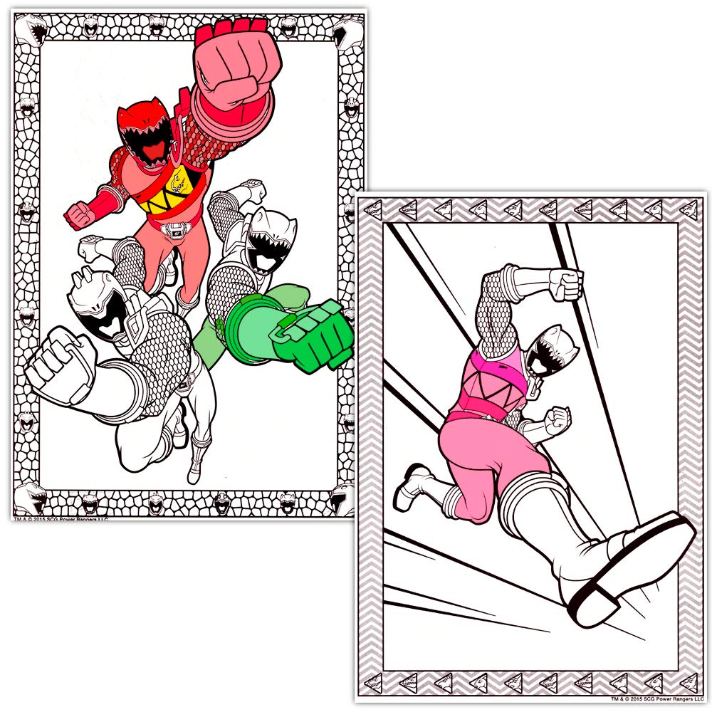 Power Rangers Coloring Book Super Set - 2 Activity Books & Stickers, Fun Power Rangers Designs