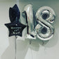 40 Inch Silver 18 Number Balloons Giant 18 Balloons Silver Birthday 18 Balloons 18Th Birthday Anniversary Party Decorations Supp