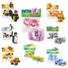 24 Pack Prefilled Valentine'S Animal Figure Building Blocks - Ideal For Classroom Exchange, Party Favors, Valentine Party Favor,