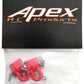 Apex RC Products 1/10 RC Rock Crawler Scale Red Winch Shackles - 2pcs 4051