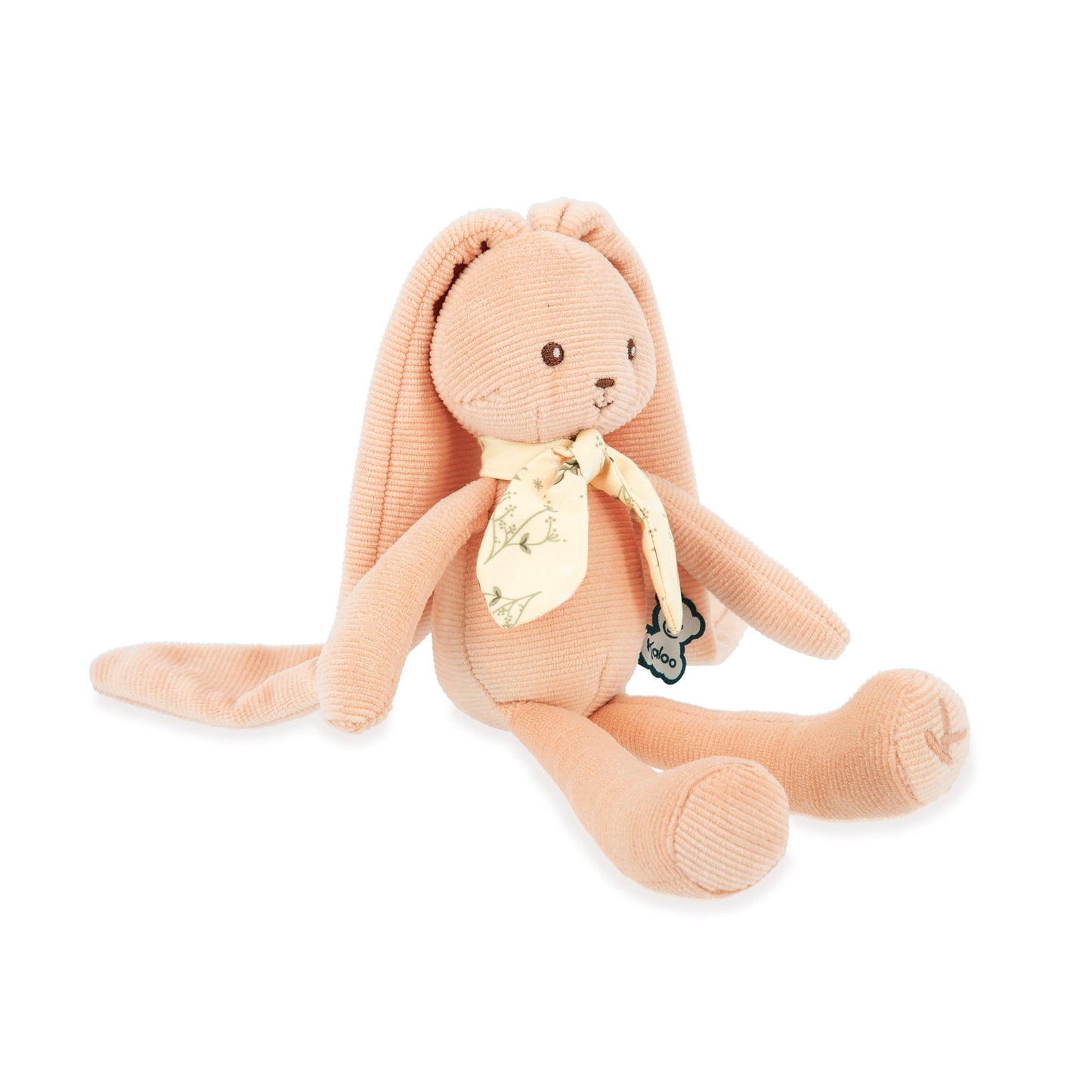 Kaloo Lapinoo My First Friend Corduroy Rabbit - Machine Washable - 10    Tall in Gift Box - Peach Ages 0+ - K218015