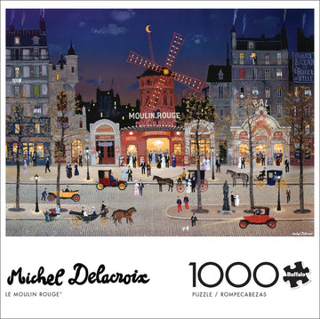 Buffalo Games Michel Delacroix Le Moulin Rouge 1000 Piece Jigsaw Puzzle - Multi Color Art Puzzle for Adults and Kids