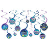 Battle Royal Spiral Decoration - Multicolor, 12 Pcs