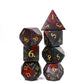 UDIXI Stone DND Dice Set, 7PCS Bloodstone Gemstone Dice Real Stone Dice with Gift Case for Dungeons and Dragons D&D and MTG Tabl