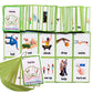 Richardy 66Pcs/Set Verbs Kids Gifts English Flash Cards Pocket Card Educational Learning Baby Toys For Children Pre-Kindergarten