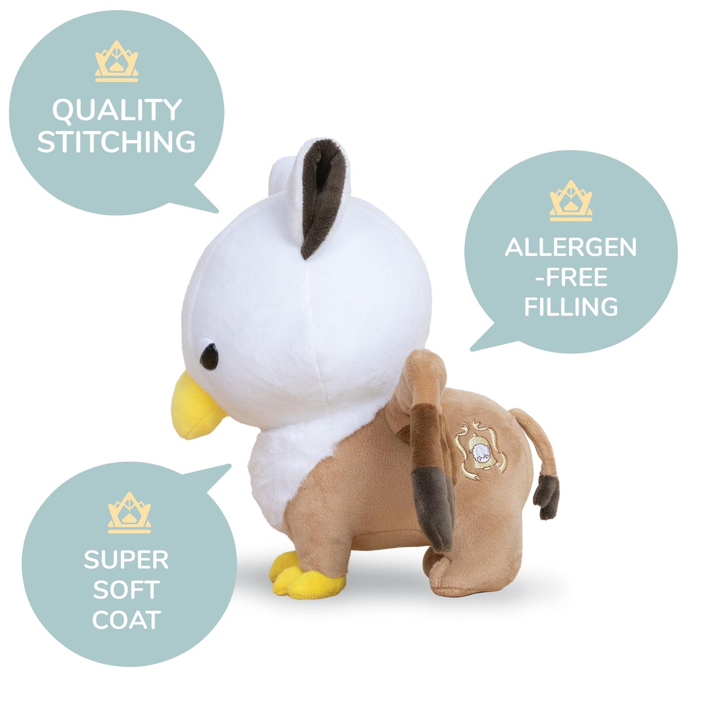 Bellzi Griffin - Cute Stuffed Animal Plush Toy - Adorable Soft Griffin Toy Plushies And Gifts - Perfect Present For All Ages - G