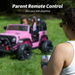 Outfunny 2-Seater Ride on Truck Toy  12V Electric Truck Car for Kids Boys Age 4-8 w/Remote Control  Bluetooth  Capacity 150lbs - Pink