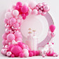 Nisocy Pink Balloons Garland Arch Kit, 18In 12In 10In 5In Different Size 124Pcs Hot Pink Metallic Pink Balloons For Pink Party,