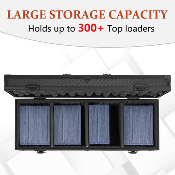 Ouutmee Toploaders Storage Box For 3'' X 4'' 35Pt Rigid Card, Top Loader Card Storage With 3 Partition Holds 300+ Toploaders, Ma