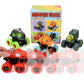 Beestech Dinosaur Toys for 2 3 4 5 Year Old Boys, Push & Pull Friction Powered Dinosaur Monster Truck Vehicles for Toddlers Pres