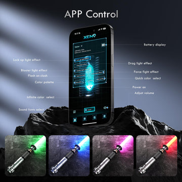 DAMIENSABER Upgrade RGB3.0 Smooth Swing Motion Control Dueling Light Saber, 16 Sound Fonts Luke Light Saber with 16 RGB Solid an