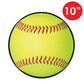 Beistle 54765, Yellow , 6 Piece Softball Cutouts, 10
