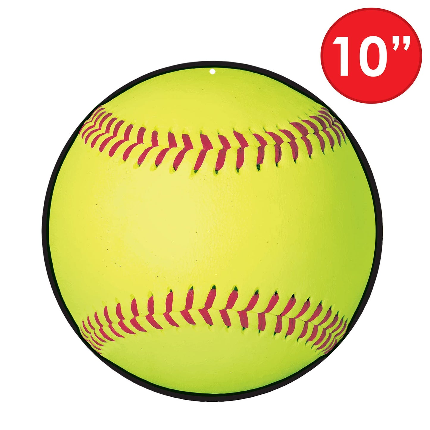 Beistle 54765, Yellow , 6 Piece Softball Cutouts, 10