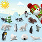 Scahow 26Pcs Arctic Animal Figures - Polar Animal Toys Figurines With Penguins Arctic Fox Wolf Polar Bear Reindeer - Miniature T