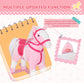 Qaba Kids Rocking Horse Plush Ride On Toy Toddler Rocker For Boys Girls Gifts With Realistic Sounds, Pink