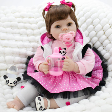 Aori 2.0 Reborn Baby Dolls Girl Set- 22 Inches Realistic Soft Vinyl Newborn Baby Doll That Look Real, Best Toy For Kids Ages 3+