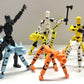 T13 Action Cat Set - 3D Printed Multi-Jointed Movable Action Cat Robot, Desktop Decoration, Action Figure (Orange)