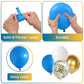 Blue White And Gold Balloons, 60 Psc Blue And White Balloons Set With Blue Gold Confetti Metallic Gold Balloons, 12 Inch Royal B