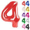 Red Number 4 Balloon 40 Inch, 4 Balloon Number, 4Th Birthday Decorations, Red Party Supplies For Boys Girls