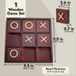 Juvale 9.5-Inch Wooden Tic Tac Toe Game, Decorative Coffee Table Games For Adults And Family Activities