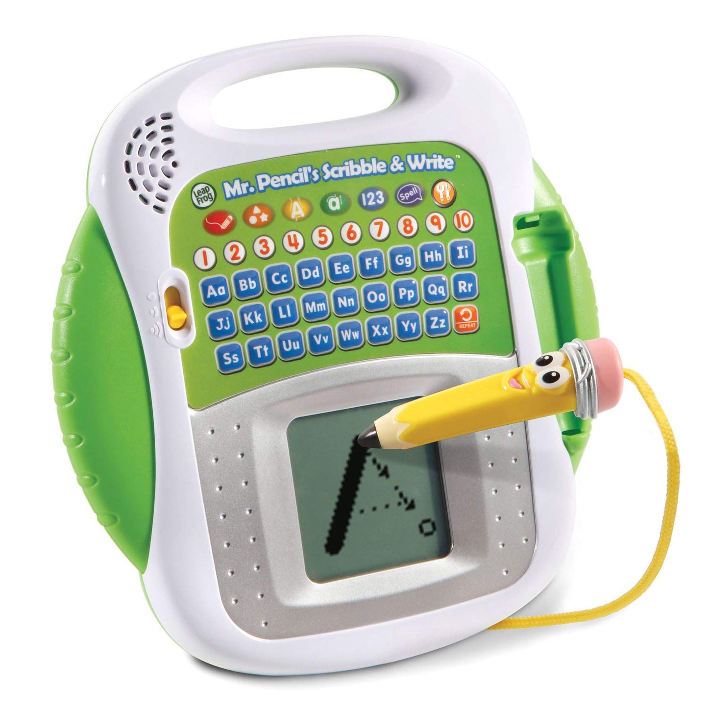 LeapFrog Mr. Pencil's Scribble and Write Toy, Green, Plastic, W8.3" x H8.5" x D3.3", Model 80-600861,