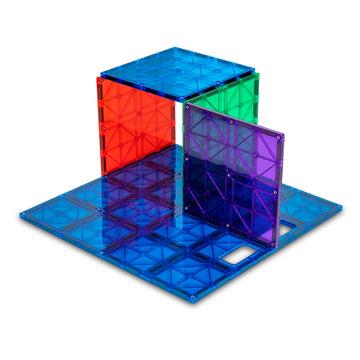 Playmags Super Durable Building Stabilizer Set, Great Add On To All Magnet Tiles Sets, Works With All Leading Brands 1-12'X12' & 4-6'X6' (Colors May Vary)