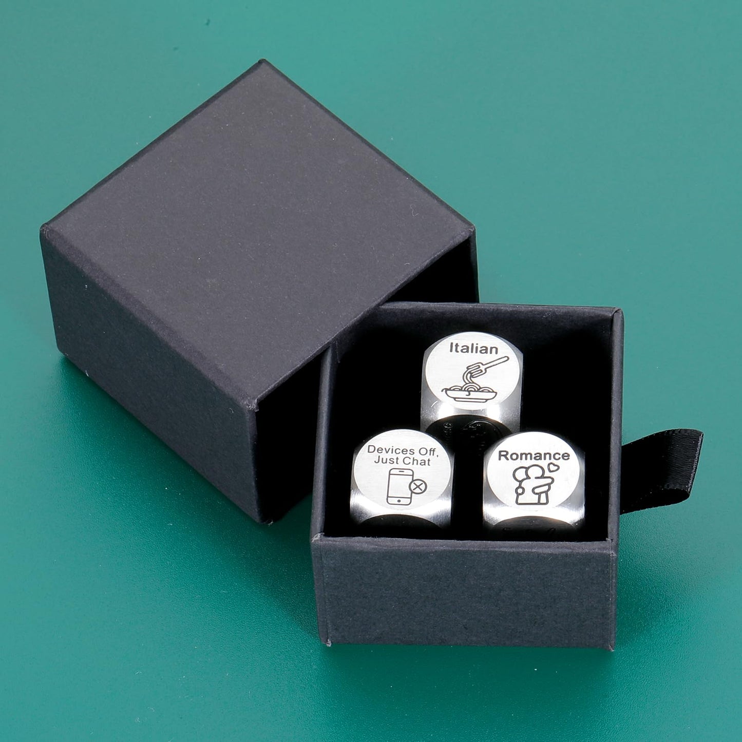 3PCS Food Decision Dice Bridesmaid Gifts for Wedding Bachelorette Party Games for Bride Bridal Shower Gifts 50th 11th Anniversar