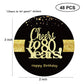 Sumerk 48 Pcs Cheers To 80 Stickers Large Bottle Stickers 80Th Birthday Stickers Card Seals 2 Inches Round Happy Birthday Party