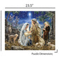 Springbok - Let Us Adore Him - 500 Piece Jigsaw Puzzle Illustration Of The Nativity Scene