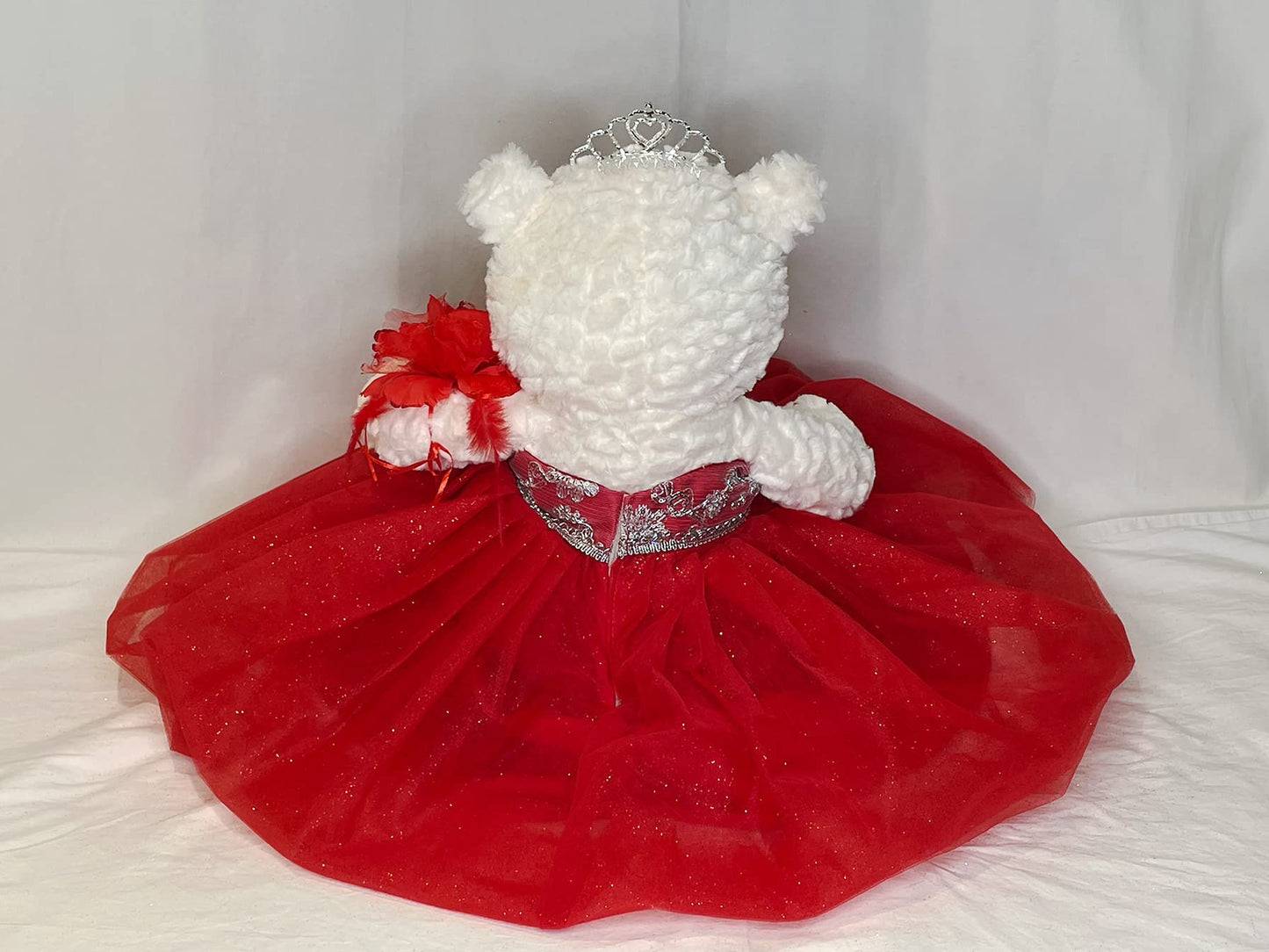 Kinnex Collections Since 1997 20' Quince Anos Quinceanera Last Doll Teddy Bear With Dress (Centerpiece) ~ Arc16831-14 (Red)