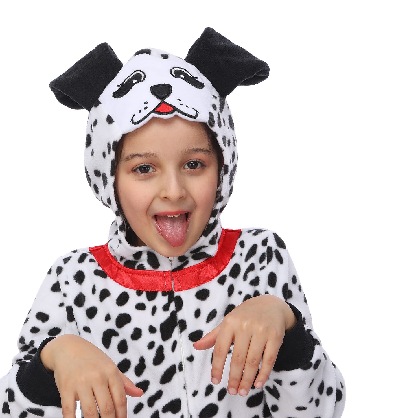 Rabtero Children Animal Onesie Costume, Unisex Spotted Dog Onesie Costume, Dalmatians Onesie Costume, Kids Halloween/Christmas/C