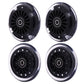 Wiggle Car Polyurethane Replacement Wheels Set (Front,2P Light Up), Swing Car Wheels Pack (Rear,2P Narrower) Upgrade For Ride-On Toys (Black)