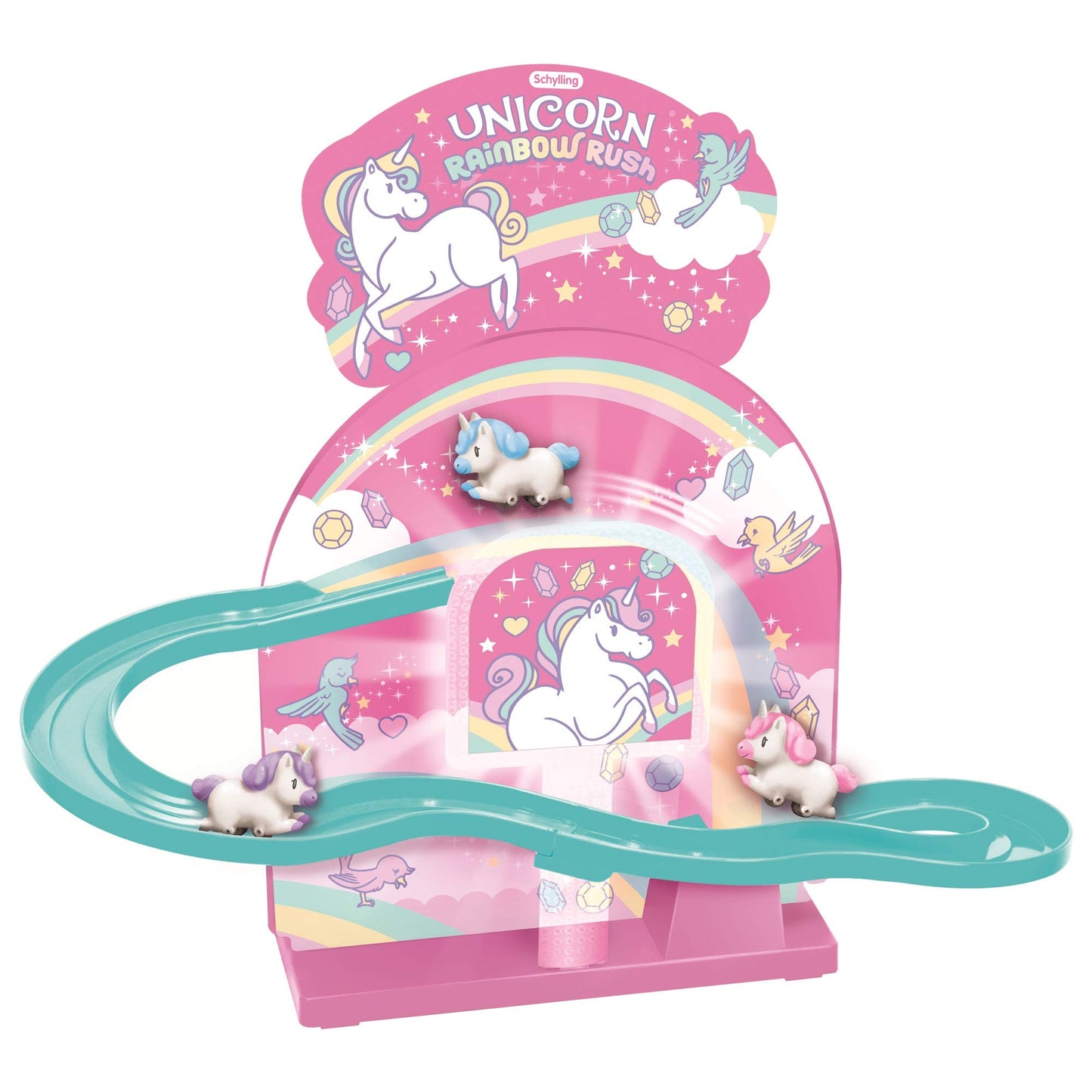 Schylling Unicorn Rainbow Rush, Pink