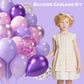 Lovestown 60Pcs Pink Purple Balloons, 12 Inches Metallic Violet Garland Arch Kit Confetti Latex Balloons With Ribbon For Girls Birthday Baby Shower Wedding Party Decorations