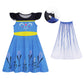 Wonderbabe Snow Queen Princess Costume For Girls Princess Dress Up Kids Birthday Party Halloween Costume With Cape Size 2-3T